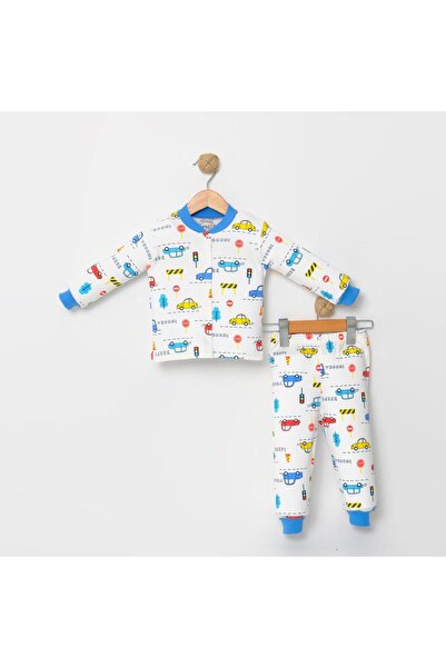 babymoon kids SET DE PIJAMALE PENTRU BĂIEȚI, CU MODEL AUTO, 100% BUMBAC