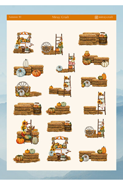 MirayDesign NALEPNIKA SA JESENSKIM MOTIVOM 12*17 CM