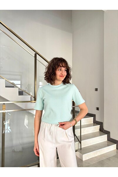 Butik Органічна бавовняна тканина, велосипедна комір, базова футболка