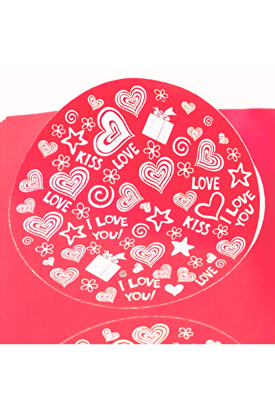 Yapışkanlı Love Baskılı Sticker