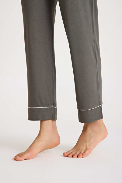 No52 HomeWear 100% Cotton Smoked Military Color Premium Quality Women's Short Sleeve Pajamas Set