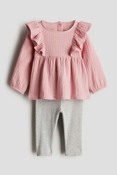 H&M 2-piece blouse and leggings set