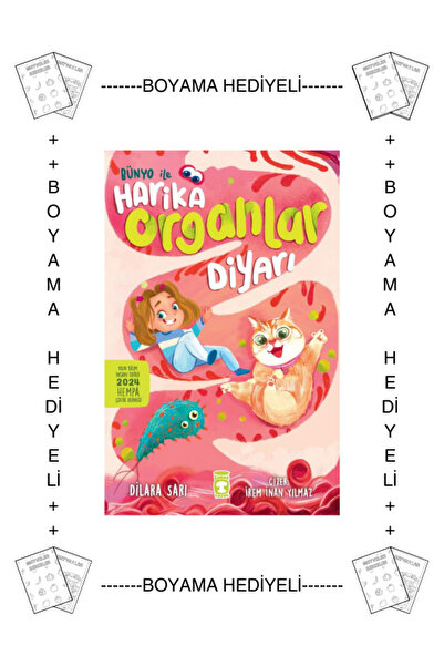 Timaş Çocuk Boyama Hediyeli - Bünyo ile Harika Organlar Diyarı Dilara Sarı  T...