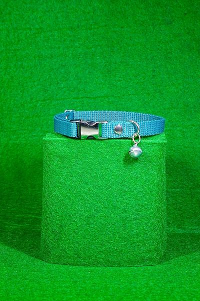 Pompiti Adjustable - Turquoise Cat Collar with Sound Bells (12 Different Color Options) Neck Collar