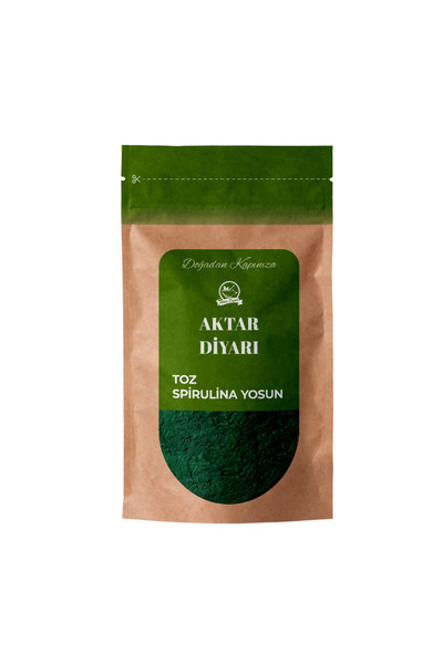 Aktar Diyarı Spirulina Toz Yosun Spriluna Spirulina % 100 Saf 50gr