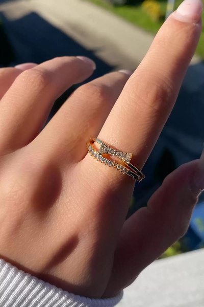 MODA Stone Detailed Adjustable Ring