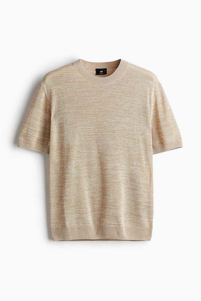 H&M Regular Fit Fine-knit T-shirt