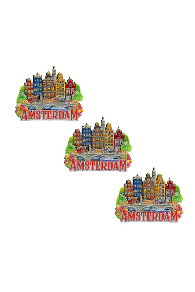 Vera Buzdolabı Magneti - 3 Adet Amsterdam Magneti