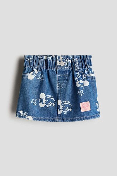H&M Printed denim skirt