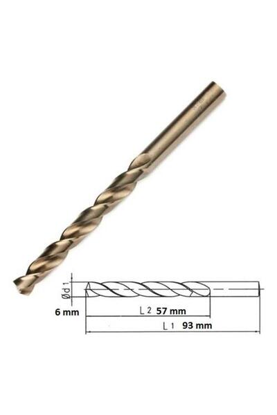 Genel Markalar Makina Takım Mte HSS-E Altın Seri İnox Delme Matkap Ucu 6mm