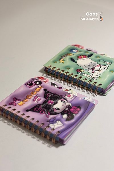 caps Set de mini caiete Sanrio (Cinnamoroll & My Melody / Kuromi & Pochacco) 2 bucăți – Set de două Sanrio