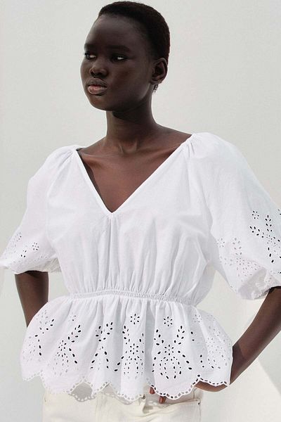 H&M Broderie anglaise blouse