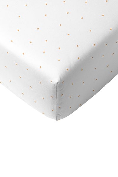 Casadora Baby Stars 100% Cotton Satin Baby Fitted Sheet Set - 70X140 cm 35X45 cm
