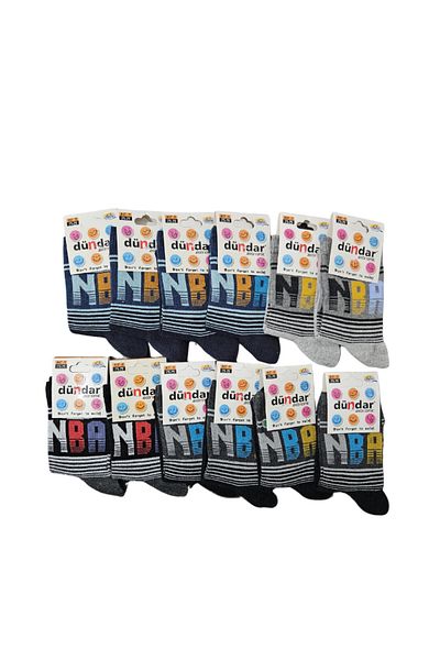 LiderMarketing Dündar Men's Socks 3 Years 12 Pairs 23-25