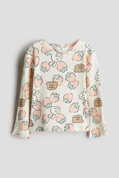 H&M Embroidery-detail jersey top