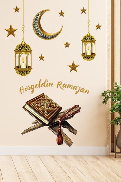Kt Grup Bine ați venit Ramadan Moon Star Set Autocolant