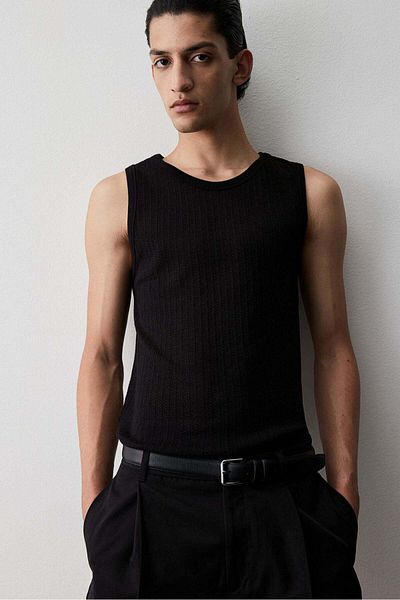 H&M Slim Fit Pointelle jersey vest top