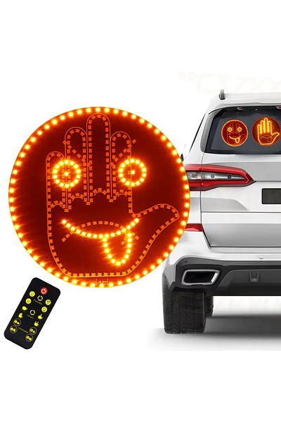 YclShop Gesturi Telecomandă Portabil Led cu degetul mijlociu Led în interiorul mașinii 3 moduri diferite