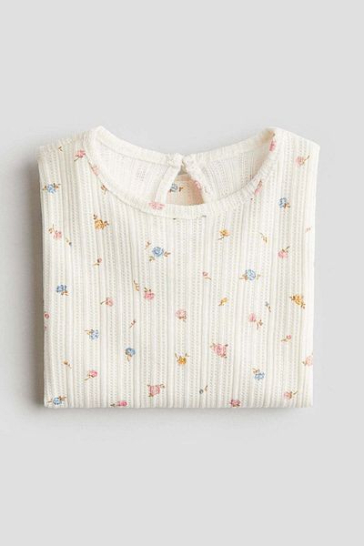 H&M Textured jersey top