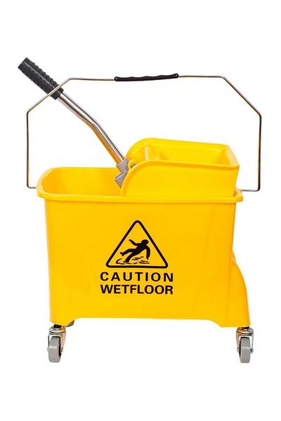 Cady One Mop Bucket With Wheel And Wringer Yellow 20l