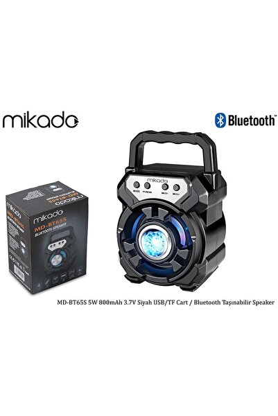 Mikado Speaker Md-bt65s 5w 800mah 3.7v Siyah Usb/tf Cart / Bluetooth Taşınabi...