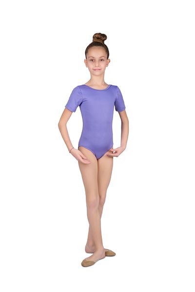 LULLY KİDS Lully Kids Girl's Lilac Short Sleeve Gymnastics Ballet Swimsuit