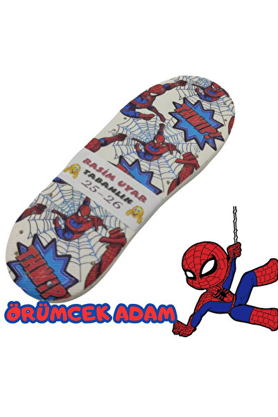 Rasim Uyar 1 Çift Örümcek Adam Desenli 3 Katmanlı Patik Tabanı - Hazır Delikli Örgü Tabanlık