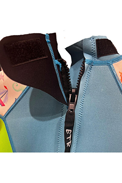 Etr Üşütmeyen Mayo Çocuk Mayosu (Yeşil-Mavi)