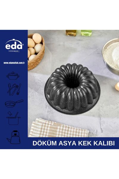 Eda Asya Granit Döküm Kek Kalıbı Sık Dilimli Kek Kalıbı 26 cm