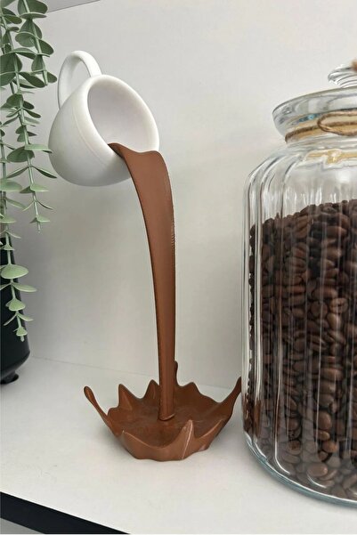 karenda Dekoratif Dökülen Kahve Figürü - Kahve Köşesi - Coffee Corner