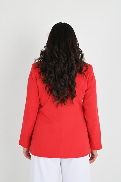 Koza Butik Jachetă blazer de mărime mare căptușită pentru femei 0101-1
