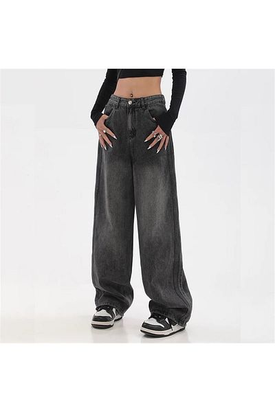 Köstebek Μαύρο Vintage Washed Baggy Jean Παντελόνι