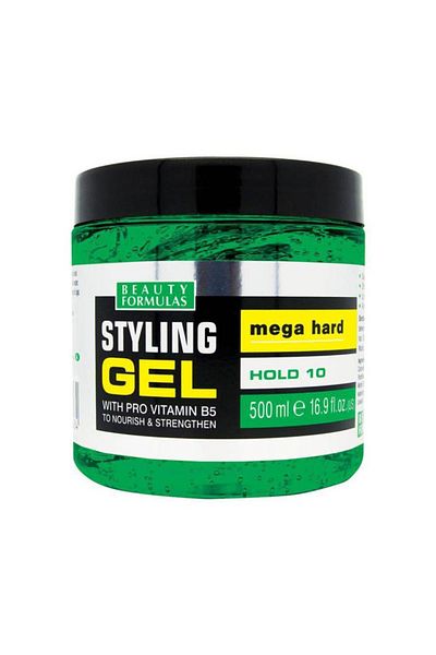 BEAUTY FORMULAS Styling Gel 500 ml Mega Hard (Green)