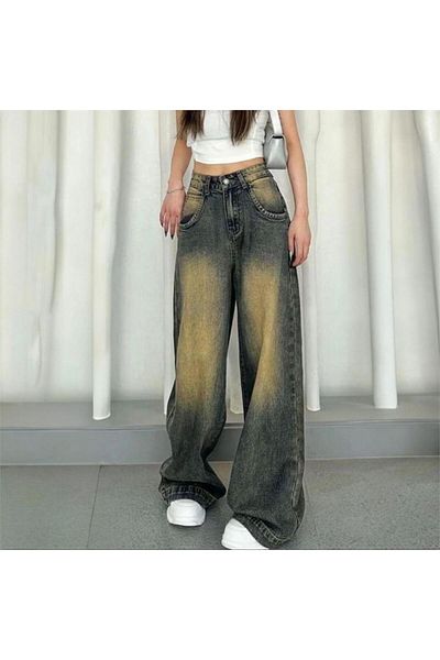 Köstebek Vintage džíny v námořnické modré barvě Stonewashed