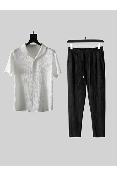 Revasser Unisex Custom Wrap Fabric - Καλοκαιρινό Lycra κοντομάνικο μπλουζάκι και παντελόνι