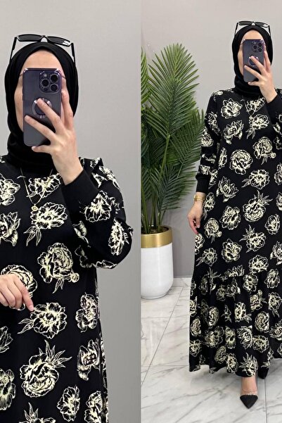 Mercan Cotton Viscose Fabric Marble Dress