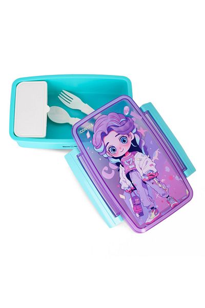 NovaKids Nova Kids Bento Lunch Box with Spoon & Fork - Cite Girl Pink
