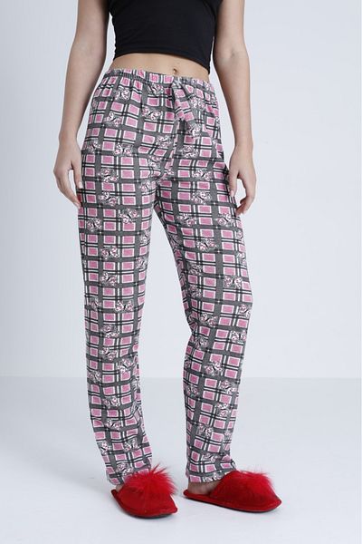 DONEX Thick Raised Fabric Printed Women's Pajama Bottoms