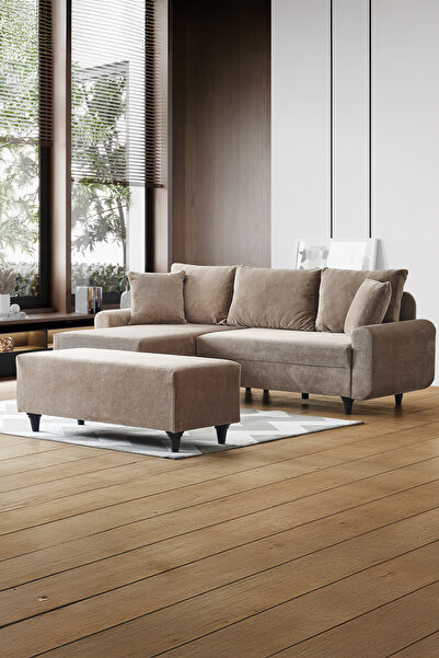 Kagu Corner Flavia Köşe Takımı Puflu