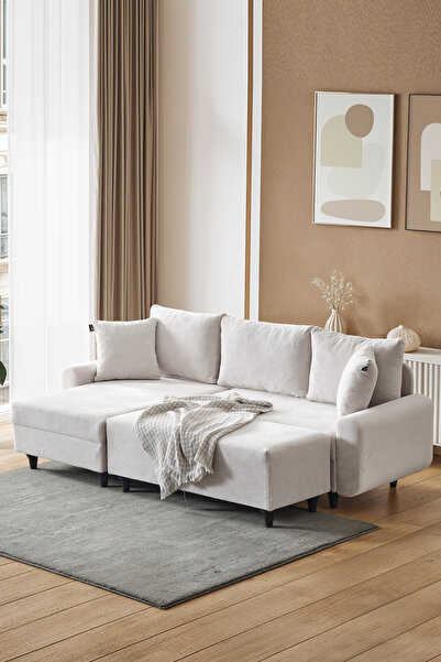 Kagu Corner Flavia Köşe Takımı Puflu