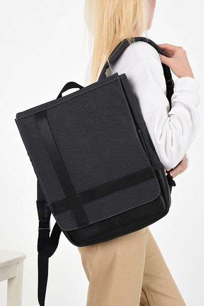 By Hakan Σακίδιο Laptop Mega 419 Unisex Μαύρο Καμβά - Με Θήκη