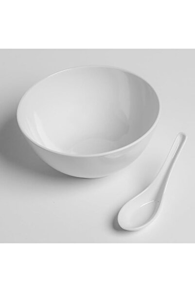 mastergold Premium Melamine Soup Set 15 Pieces for 6 People White Microwave and Dishwasher Safe Soup