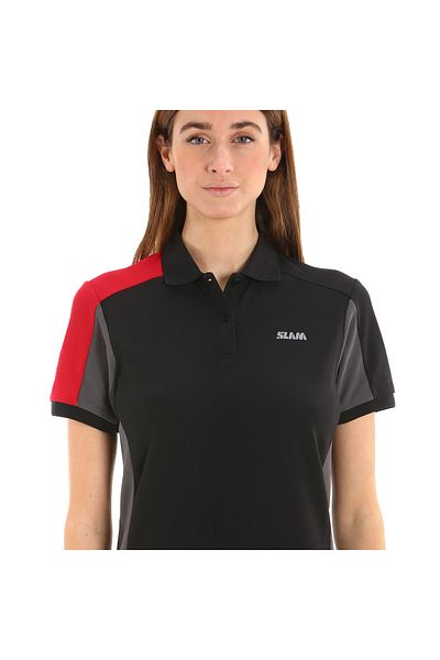 Slam Act Ws Logo Tactel Polo Women's Black Polo T-Shirt Women's Polo T-Shirt A908005S00