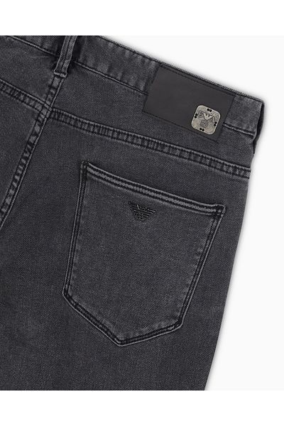 Emporio Armani Men's Low Waist Slim Fit Narrow Leg Denim Gray Jeans Em 000121   Af14867-M8002