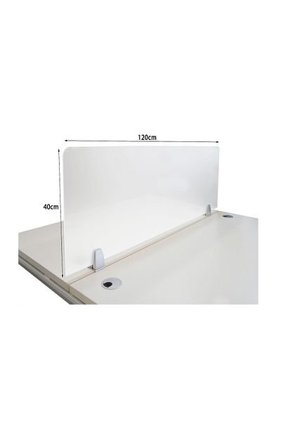 Mahmayi Desk Privacy Divider, Office Divider Partition, Desk Separator Panel for Student-120x40cm (White)