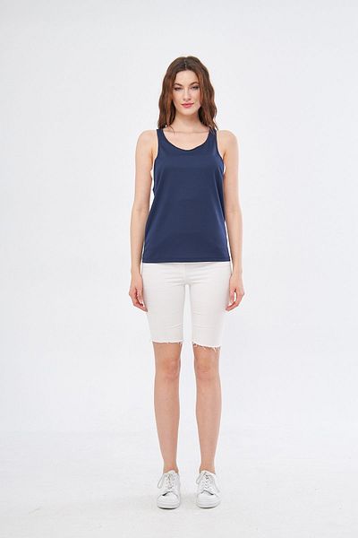 Moda Işık Sports Tank Kobe Printed Navy Blue Color Cappa Fabric