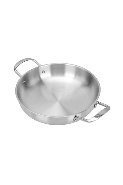 mastergold (18 CM)18/10Stainless Steel Deep Fryer with 2 Side Handles Professional Cooking Pan For Multiple Use