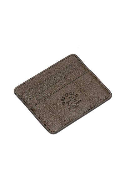 By Hakan WEST POLO 49 Unisex Δερμάτινη θήκη για κάρτες - Χακί
