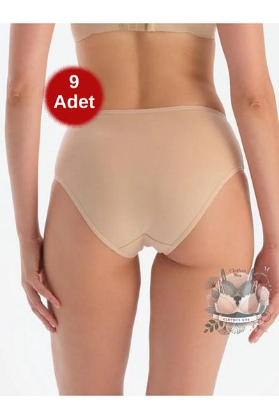 Berrak High Waist Soft Women's Panties 9 Pack