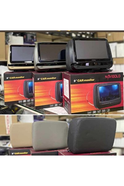 Navigold 9" KOLTUK ARKASI BAŞLIK MONİTÖR YASTIKLI ÇİFT (2 ADET)